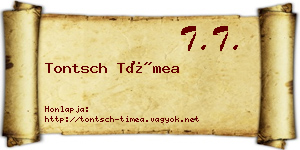 Tontsch Tímea névjegykártya
