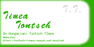 timea tontsch business card